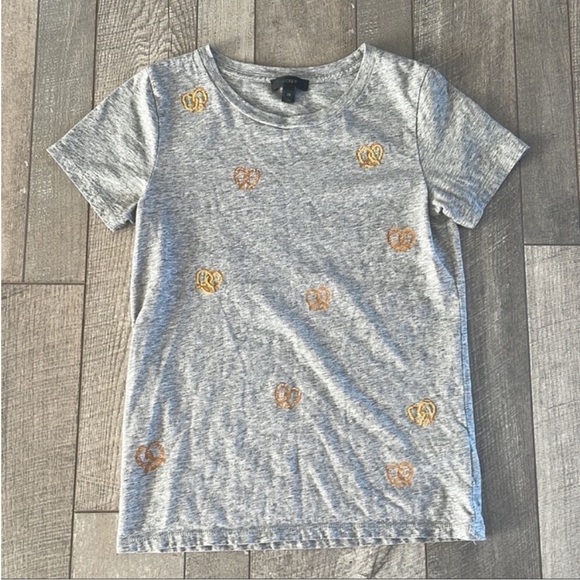 J. Crew Size XS Gray Pretzel T-Shirt - Picture 7 of 8